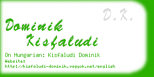 dominik kisfaludi business card